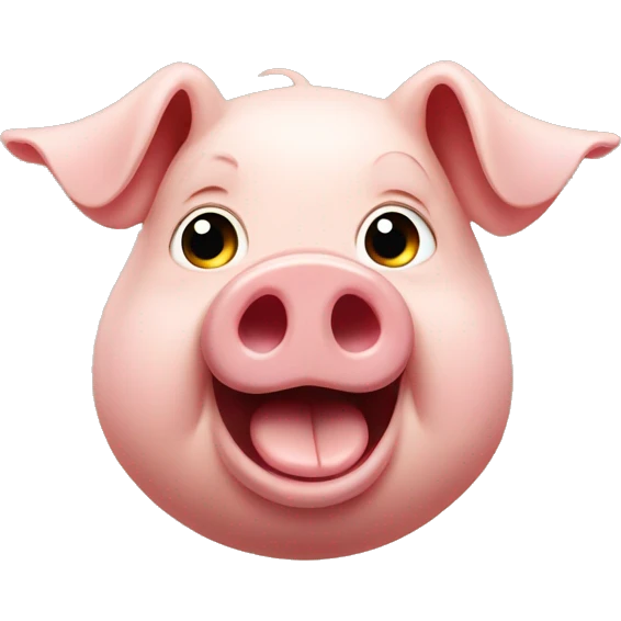 Pig sticking out toung  emoji