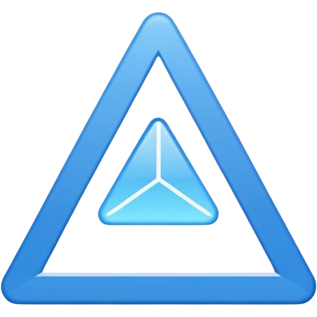 iOS style emoji, minimal summoning symbol, three dots triangle emoji