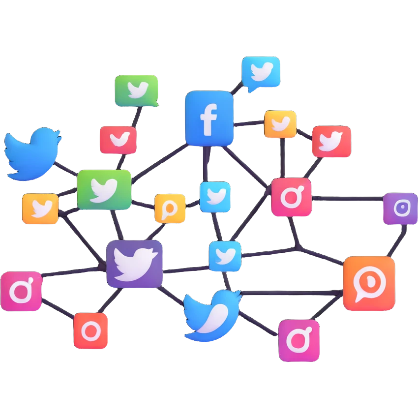 connecting social media accounts, SNS platform integration emoji