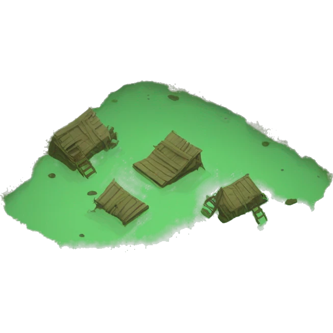 swamp, ruins emoji