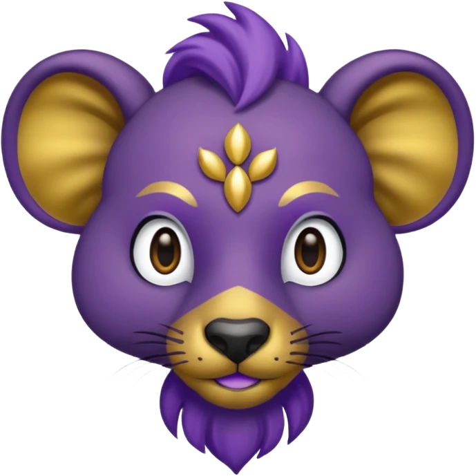 The sha animal that represents the god Sutekh/Set in ancient egyptian mythology, themed purple and gold, but male anthropomorphic emoji