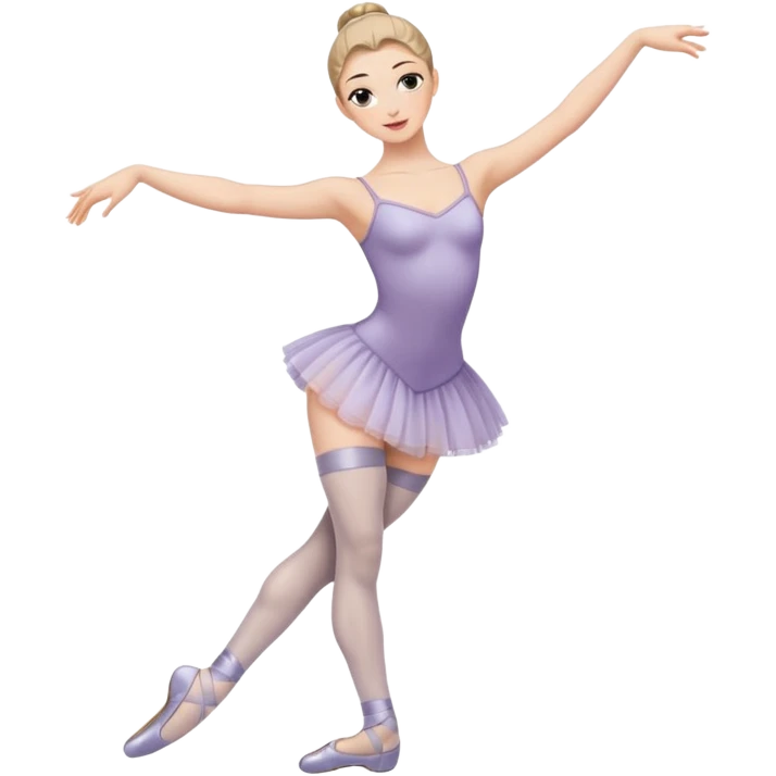 Ballet dancer in thigh highs emoji