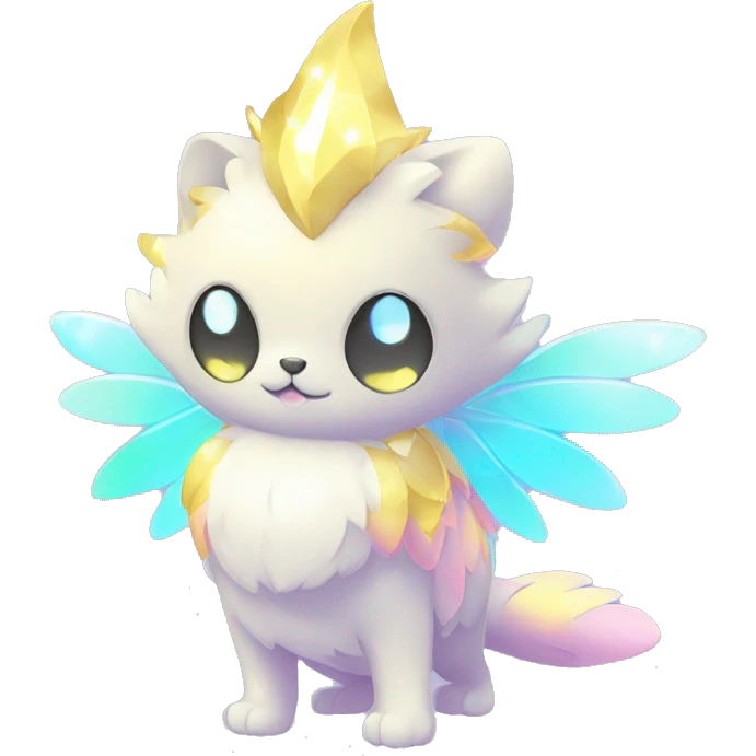 Shiny Shy Cool Sparkly Colorful Pastel beautiful fantasy Kawaii Ethereal Sona Fakemon-animal Full Body emoji