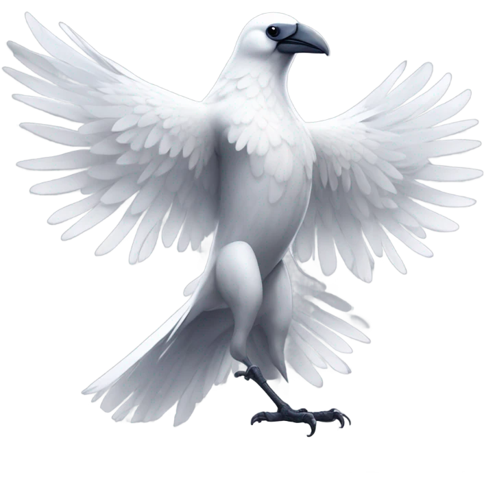 White raven dancing  emoji