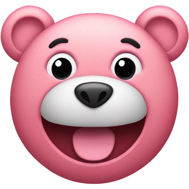 pink teddy bear smiling emoji