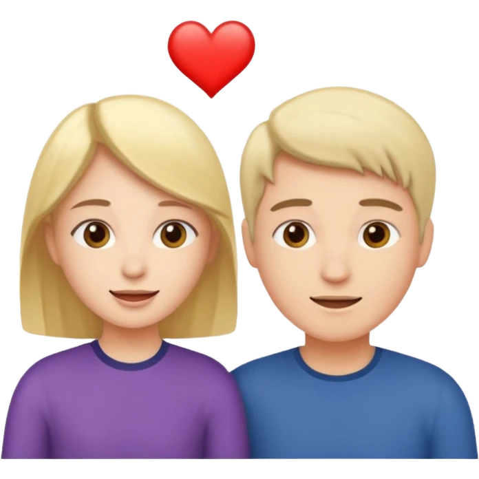 two people talking to each other, close up, friendly expression emoji