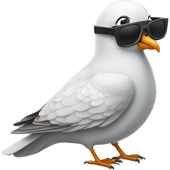 silly dove with sunglasses emoji
