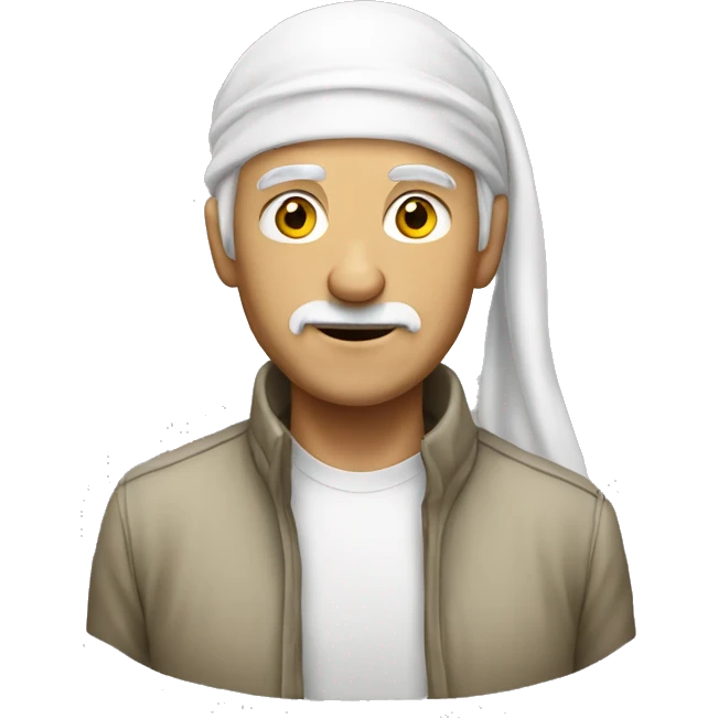 Old white man wearing a durag emoji