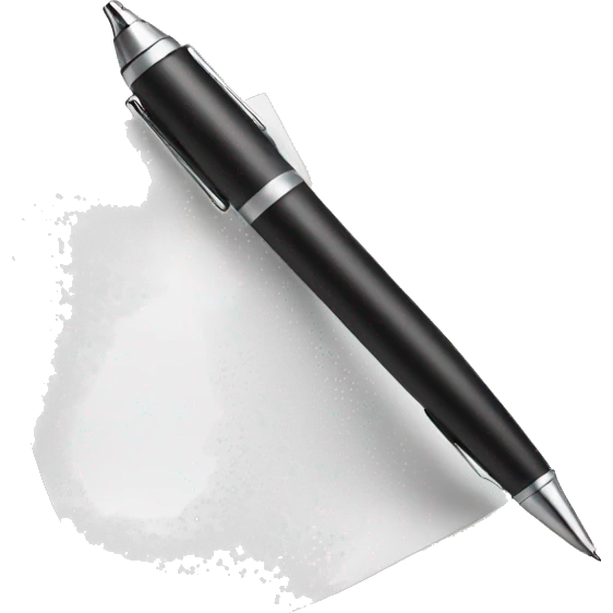 pen with a piece of paper emoji