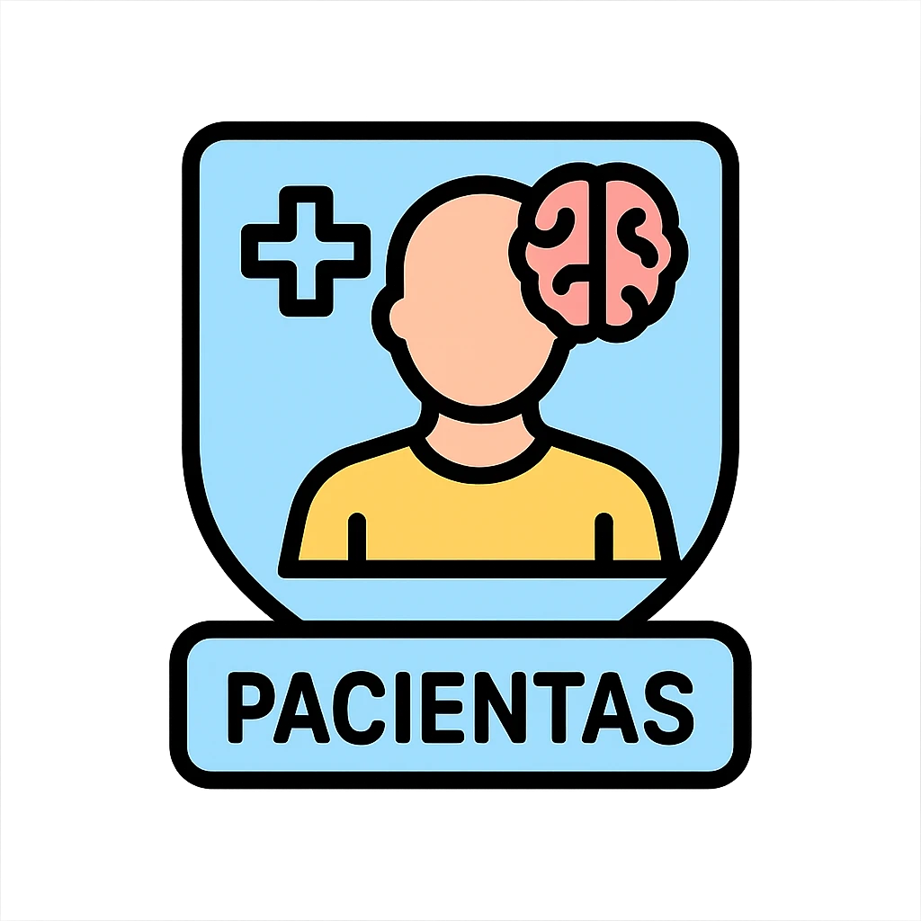 Discord role icon for 'pacientas' patient of a psychiatric clinic, calming #6fe8f3 blue color, clean and simple, medical hospital theme, suitable for small display emoji