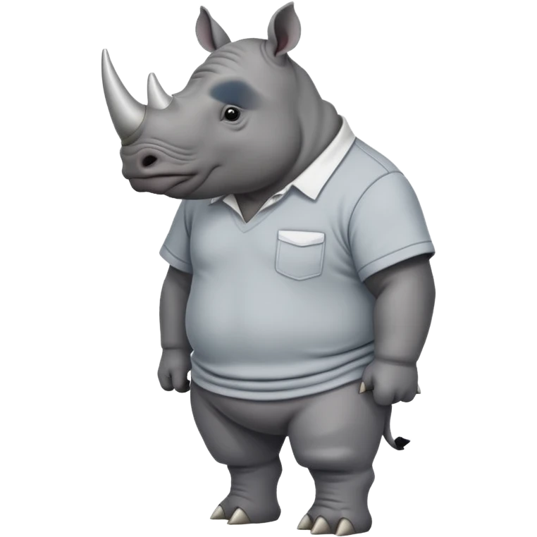 a rhino wearing a shirt that says big dih emoji