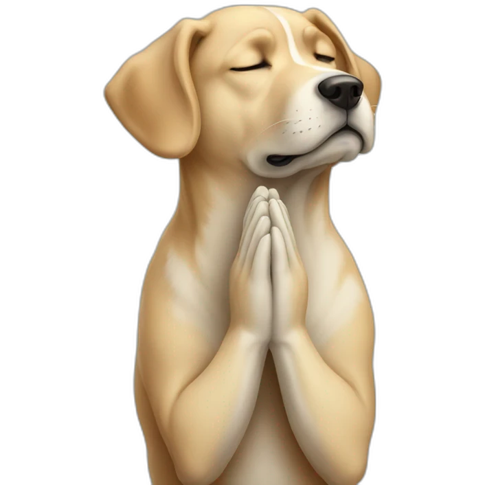 dog praying thank you emoji