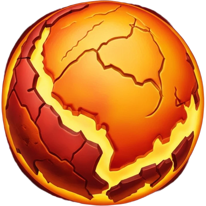 Planet Earth core and crust emoji