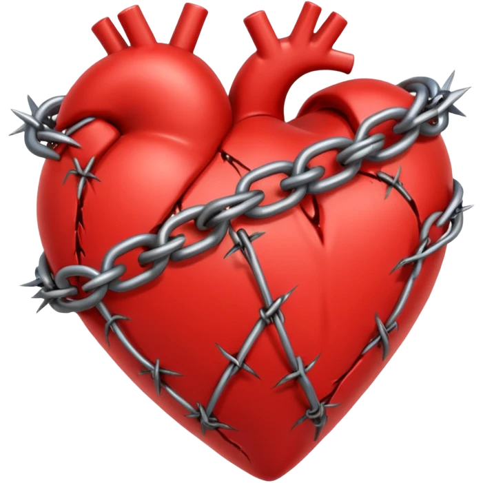 A heart with Barbwire emoji