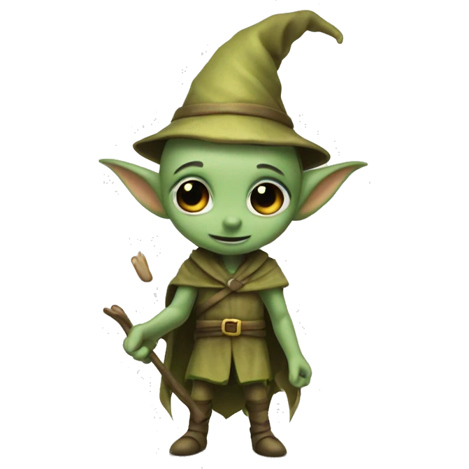 house-elves: Small, humanoid creatures bound to serve wizards and witches, known for their loyalty and powerful magic emoji