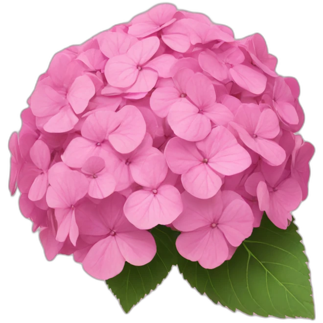 pink hydrangea emoji