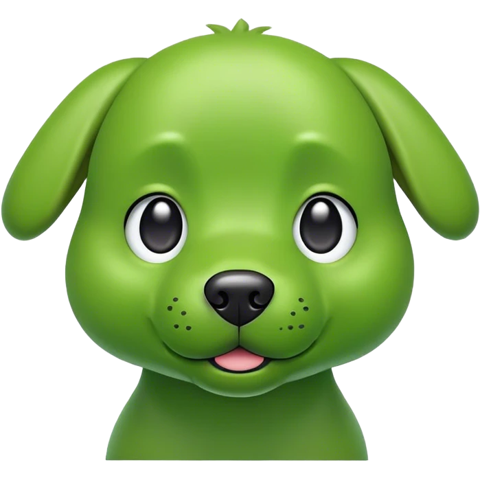 Perro verde emoji