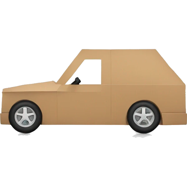 Cardboard car emoji