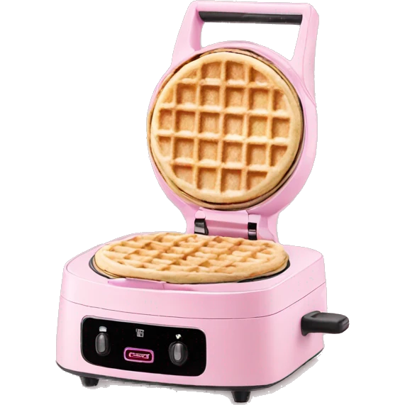 Light pink mini waffle maker emoji