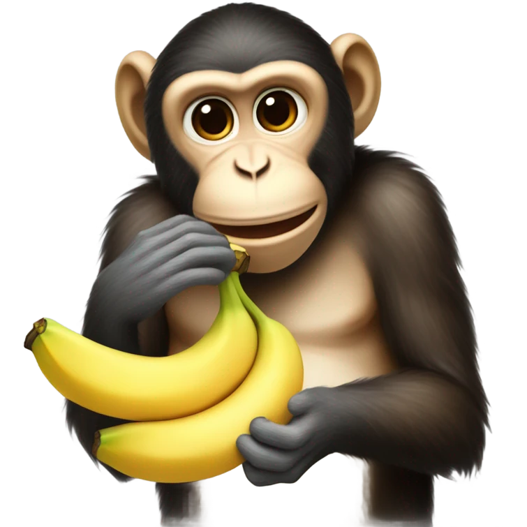 Monkey eating banana  emoji