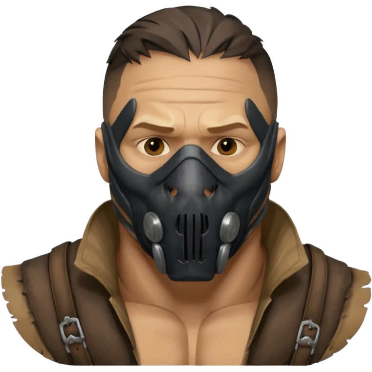 tom hardys bane from batman the dark knight, as mask that only covers his mouth emoji