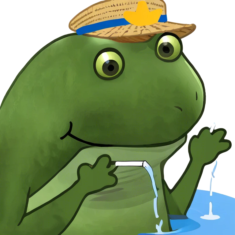 Dipping toe into water emoji