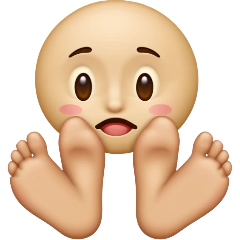 create an emoji thats sniffing its feet emoji