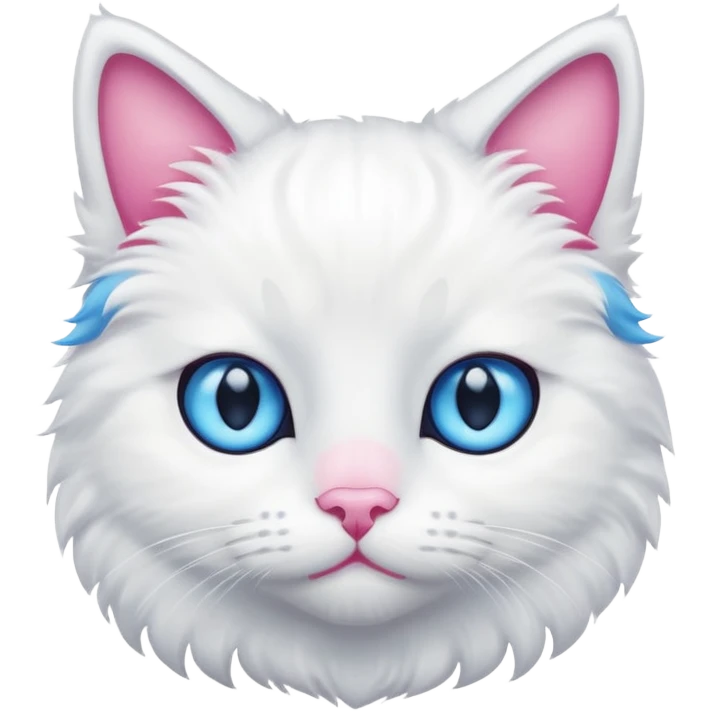 Un chat blanc emoji