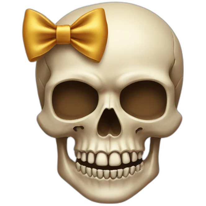 Skull with a bow emoji