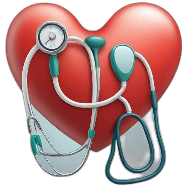 Heart and stethoscope  emoji