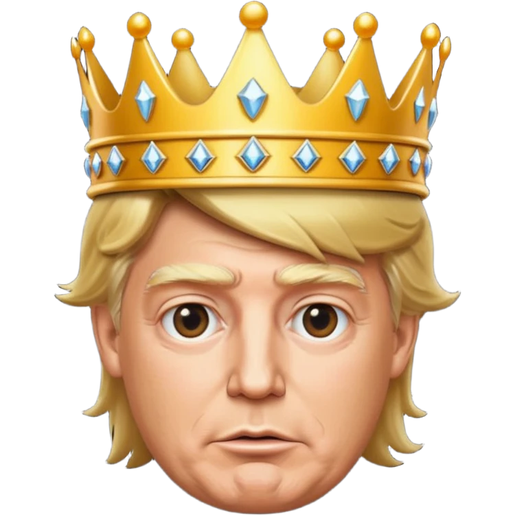 face of donald trump wearing a crown emoji