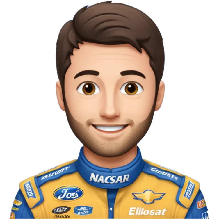 chase elliott nascar driver with stubble  emoji