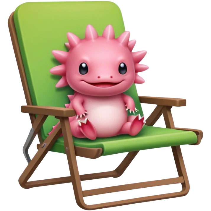 Axolotl on a lawn chair emoji
