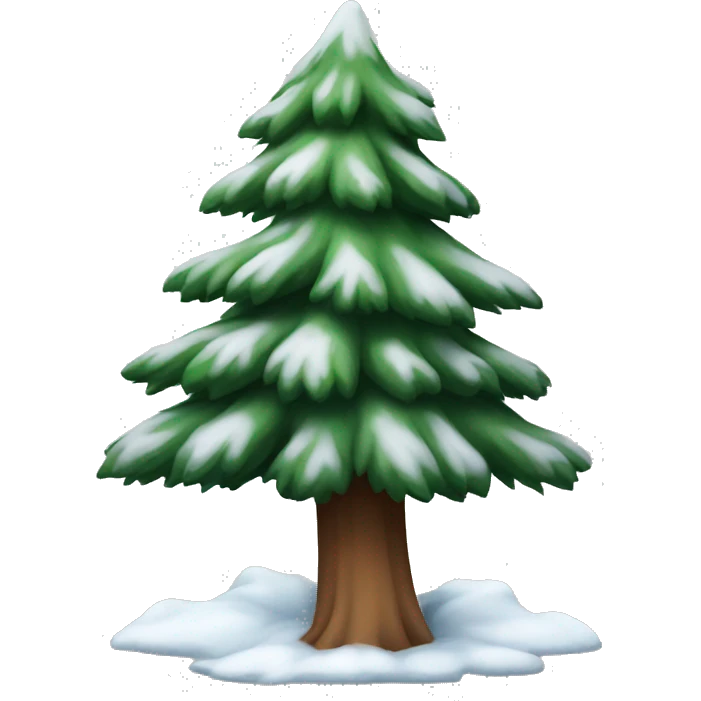 Winter pine tree emoji
