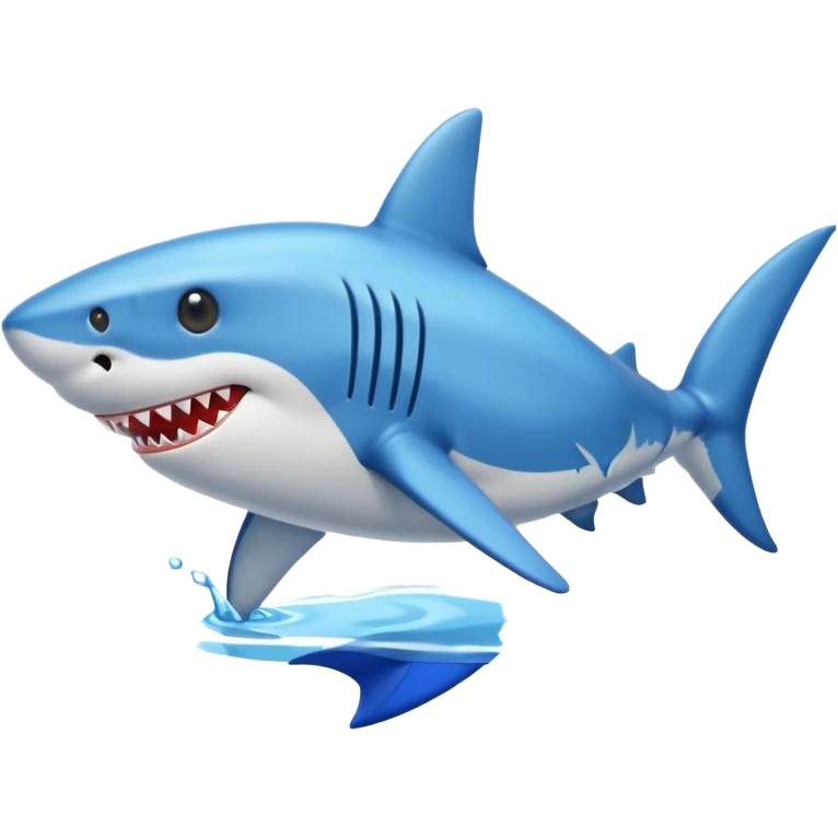 Shark with blue shoes emoji