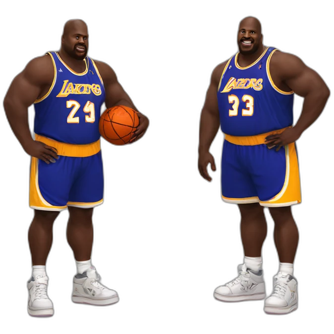 fat shaq o neal with basketball in ahnd emoji