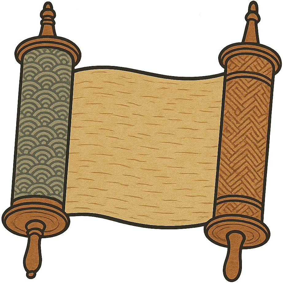 Closed Torah scroll on a transparent background emoji