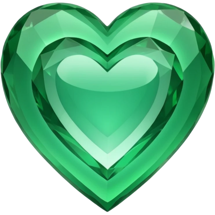 green crystal heart emoji