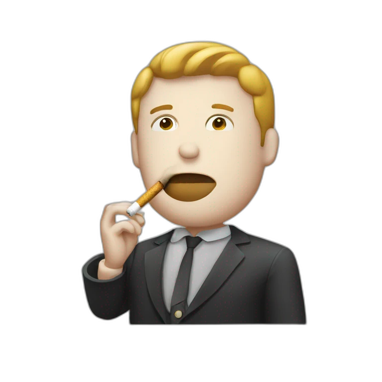 Homme fume cigarette emoji