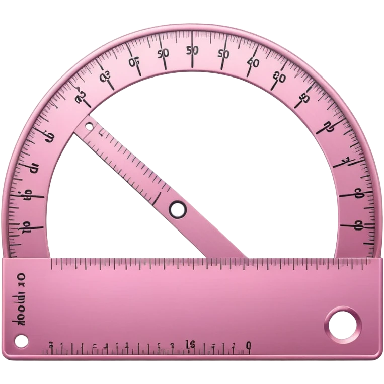 mac os icon, protractor, ruler, measures, pink emoji