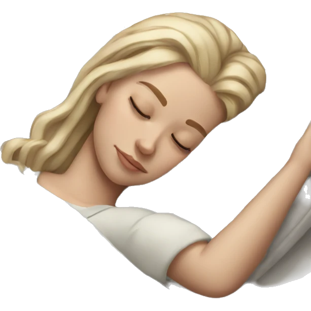 aesthetic white girl sleeping  emoji