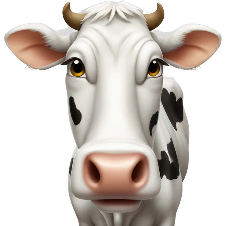 A cow trasforming in ghost ridere emoji