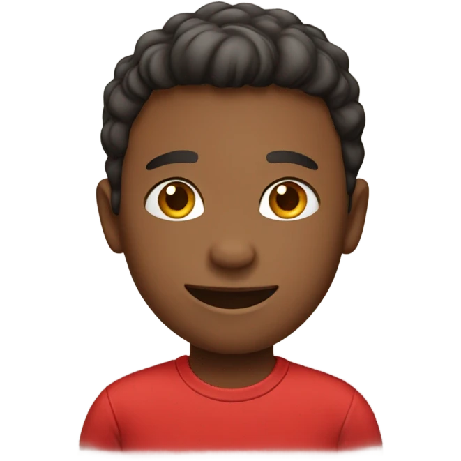 smiling boy in red shirt emoji