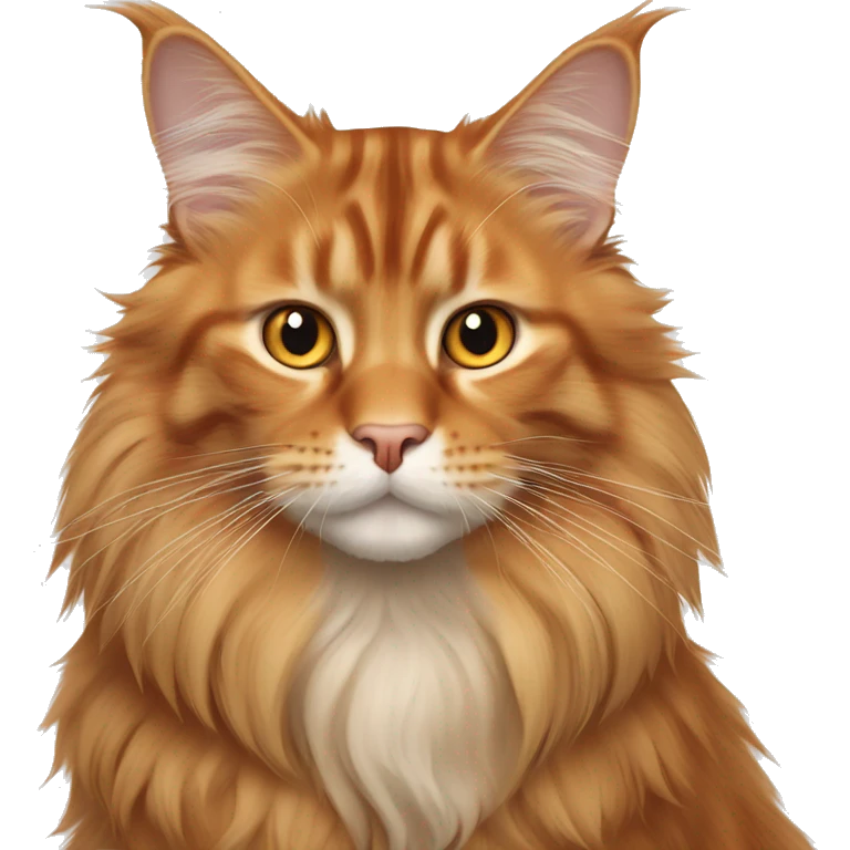 Orange Maine coon cat emoji