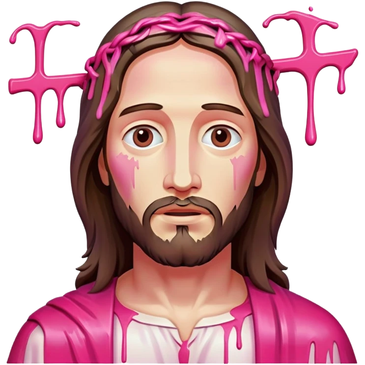 jesus dripped in pink emoji