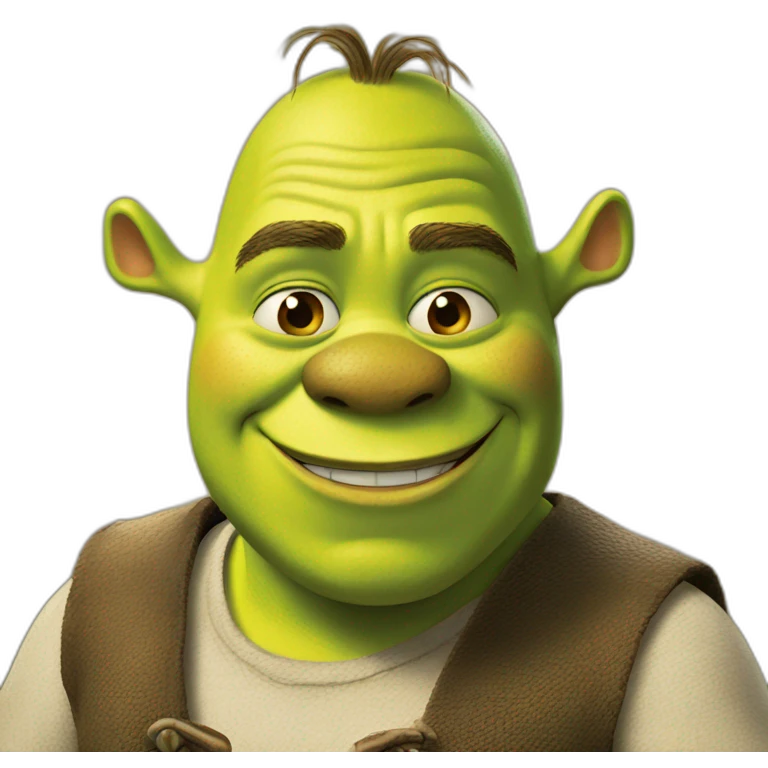 Shrek smiling emoji