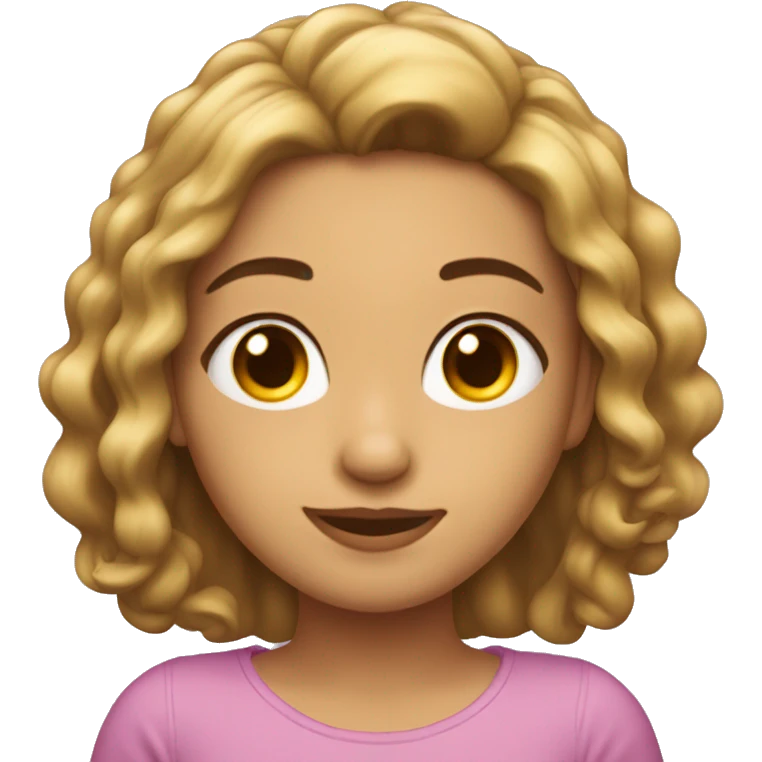 Una chica morena con cabello lacio emoji