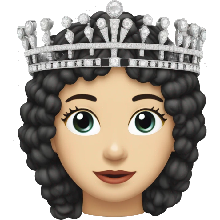 queen mary’s fringe tiara emoji