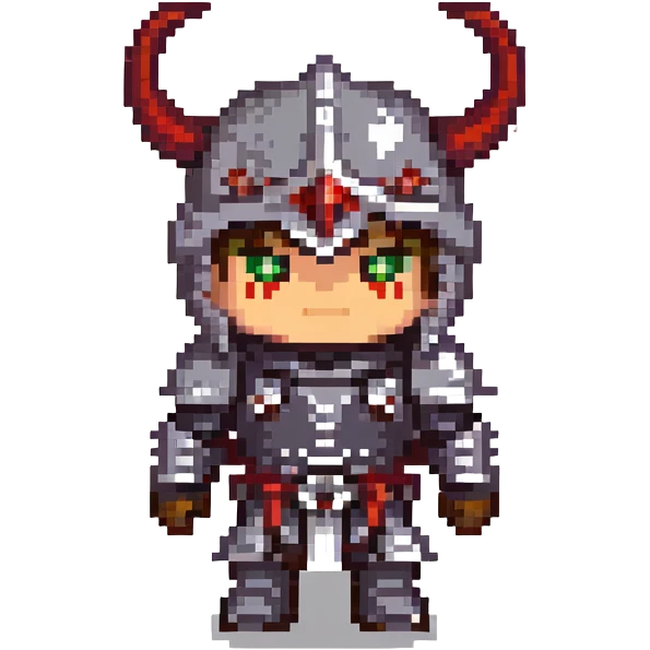 demonic knight with horns and dark armor emoji