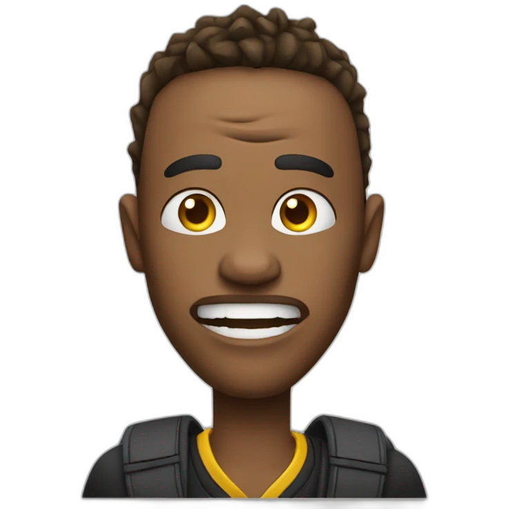 Crazy Singer with bolt scar on the face emoji